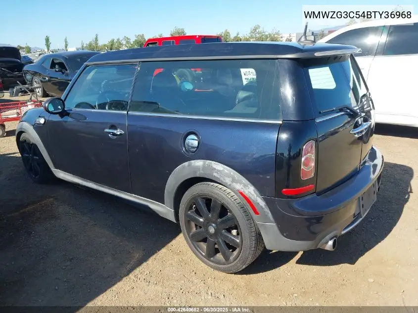 2011 Mini Cooper S Clubman VIN: WMWZG3C54BTY36968 Lot: 42640682