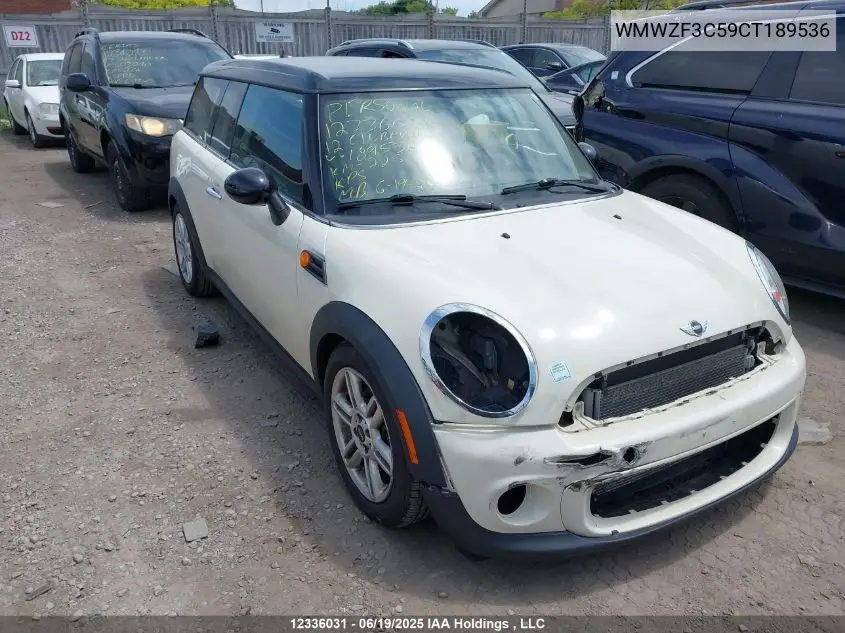 2012 Mini Cooper Clubman VIN: WMWZF3C59CT189536 Lot: 12336031