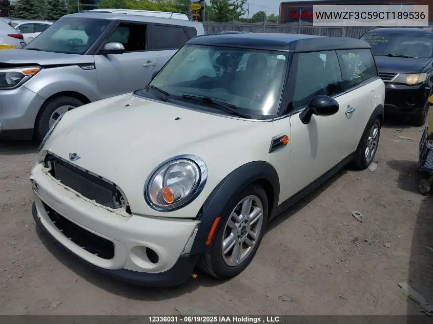 2012 Mini Cooper Clubman VIN: WMWZF3C59CT189536 Lot: 12336031