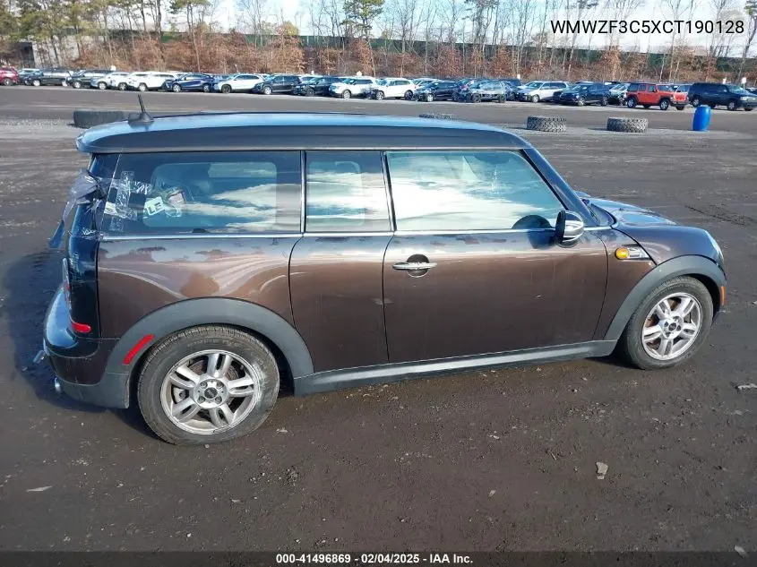 2012 Mini Cooper Clubman VIN: WMWZF3C5XCT190128 Lot: 41496869