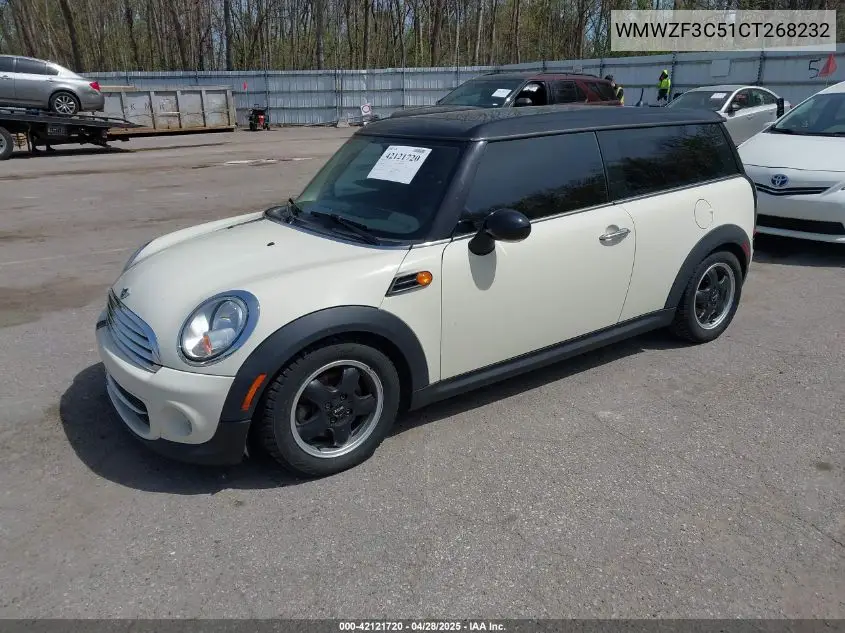 2012 Mini Cooper Clubman VIN: WMWZF3C51CT268232 Lot: 42121720
