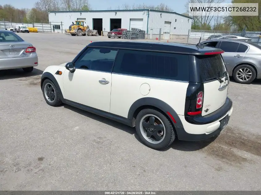 2012 Mini Cooper Clubman VIN: WMWZF3C51CT268232 Lot: 42121720