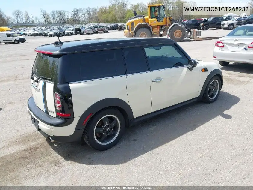 2012 Mini Cooper Clubman VIN: WMWZF3C51CT268232 Lot: 42121720