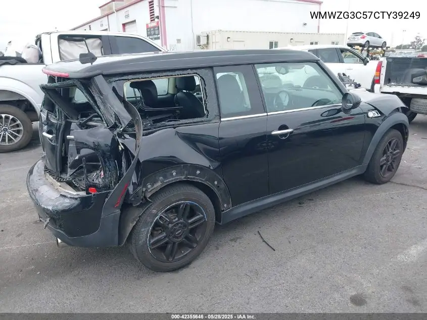 2012 Mini Cooper S Clubman VIN: WMWZG3C57CTY39249 Lot: 42355646