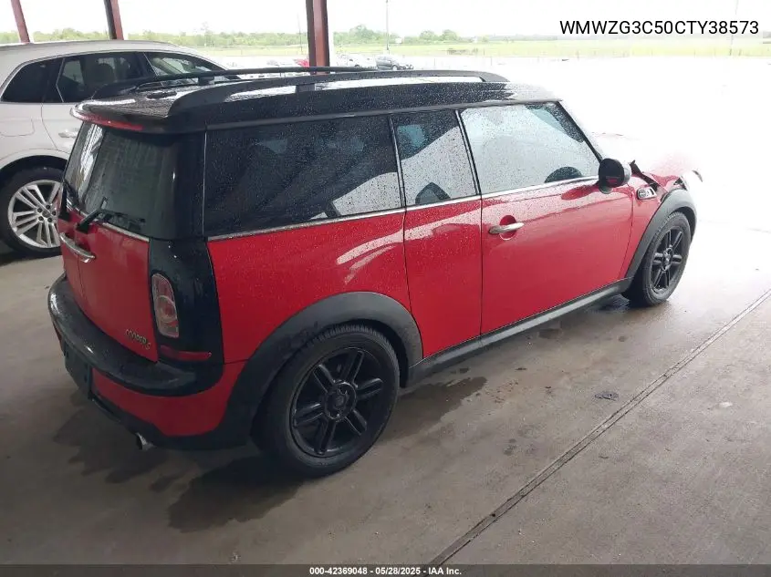 2012 Mini Cooper S Clubman VIN: WMWZG3C50CTY38573 Lot: 42369048