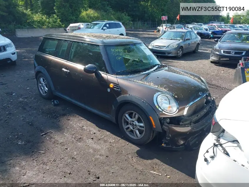 2012 Mini Cooper Clubman VIN: WMWZF3C55CT190084 Lot: 42440613