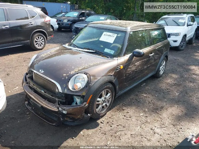 2012 Mini Cooper Clubman VIN: WMWZF3C55CT190084 Lot: 42440613