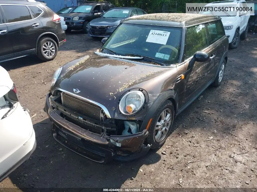 2012 Mini Cooper Clubman VIN: WMWZF3C55CT190084 Lot: 42440613