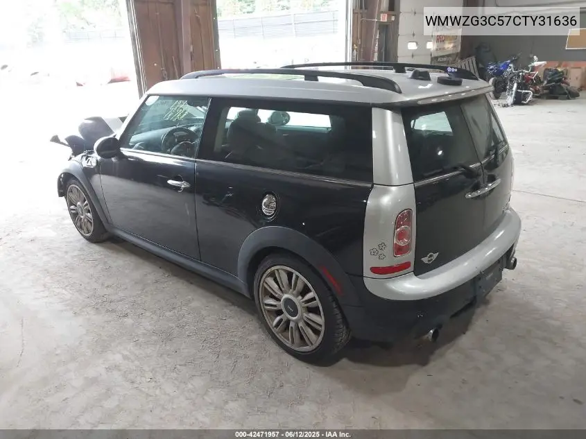 2012 Mini Cooper S Clubman VIN: WMWZG3C57CTY31636 Lot: 42471957