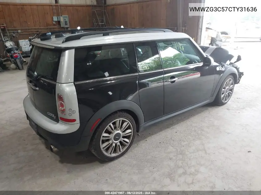 2012 Mini Cooper S Clubman VIN: WMWZG3C57CTY31636 Lot: 42471957