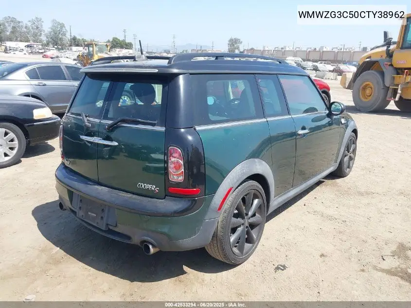 2012 Mini Cooper S Clubman VIN: WMWZG3C50CTY38962 Lot: 42533294