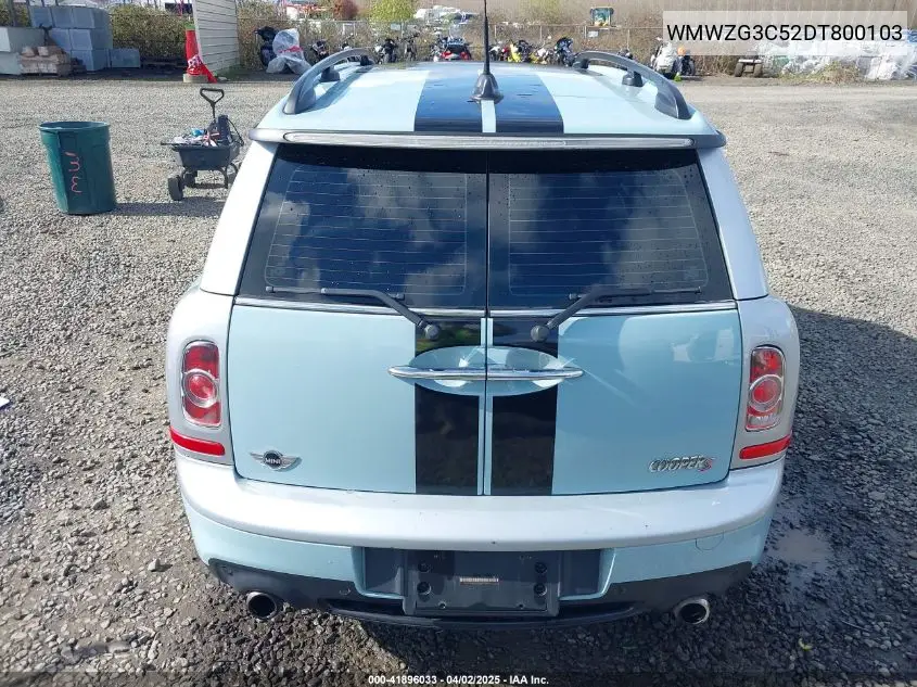 2013 Mini Clubman Cooper S VIN: WMWZG3C52DT800103 Lot: 41896033
