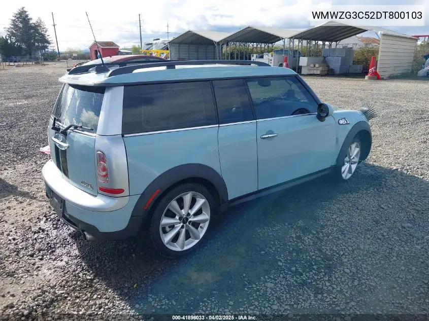2013 Mini Clubman Cooper S VIN: WMWZG3C52DT800103 Lot: 41896033