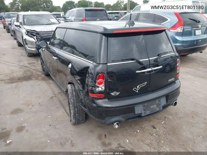 2014 Mini Cooper Clubman S VIN: WMWZG3C51ET801180 Lot: 42113908