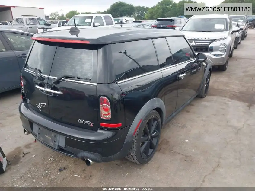 2014 Mini Cooper Clubman S VIN: WMWZG3C51ET801180 Lot: 42113908