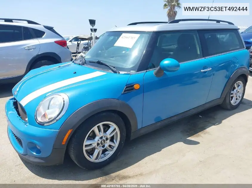 2014 Mini Clubman Cooper VIN: WMWZF3C53ET492444 Lot: 42161703