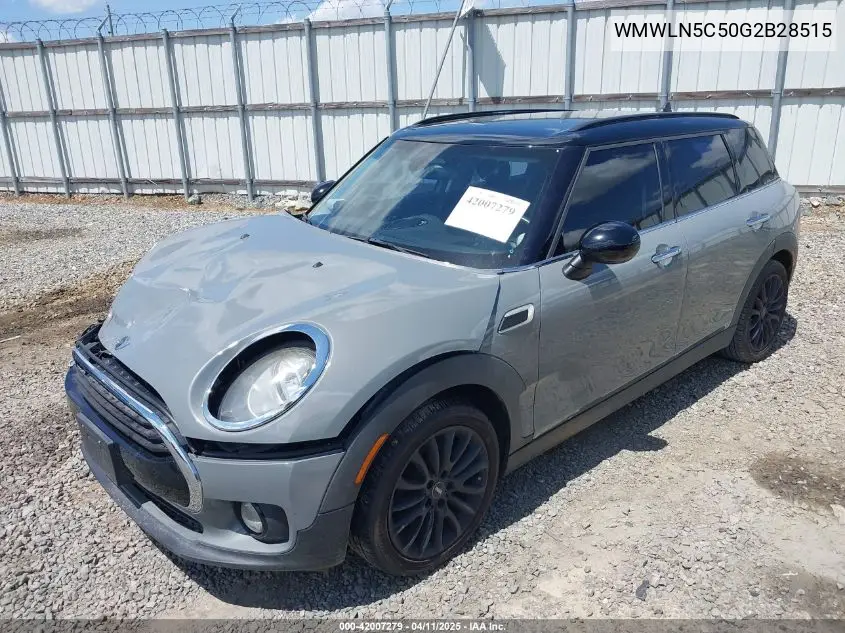 2016 Mini Clubman Cooper VIN: WMWLN5C50G2B28515 Lot: 42007279