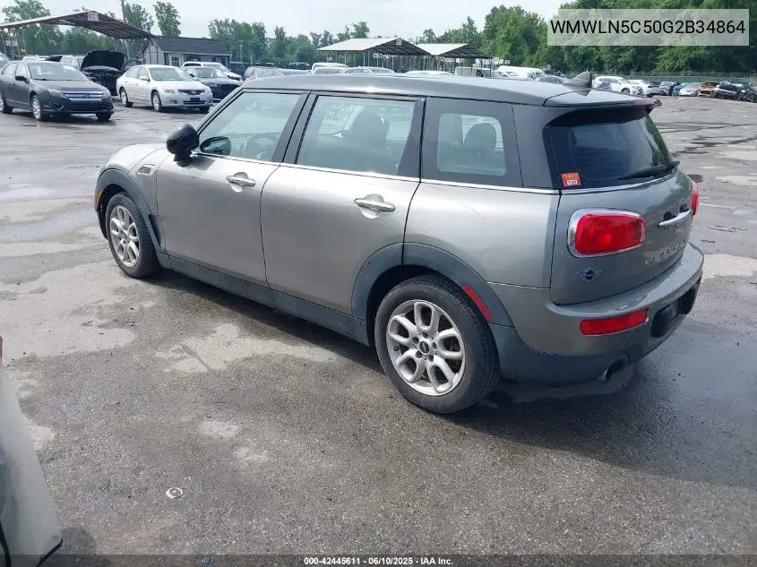 2016 Mini Clubman Cooper VIN: WMWLN5C50G2B34864 Lot: 42445611