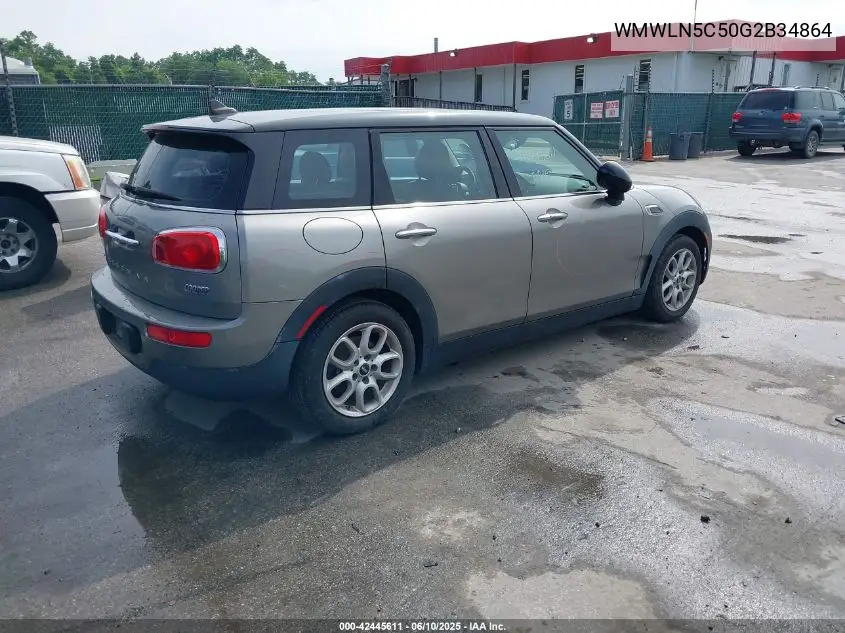 2016 Mini Clubman Cooper VIN: WMWLN5C50G2B34864 Lot: 42445611