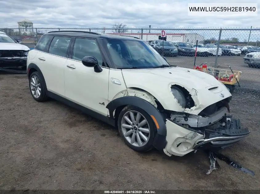 2017 Mini Clubman Cooper S VIN: WMWLU5C59H2E81940 Lot: 42040401