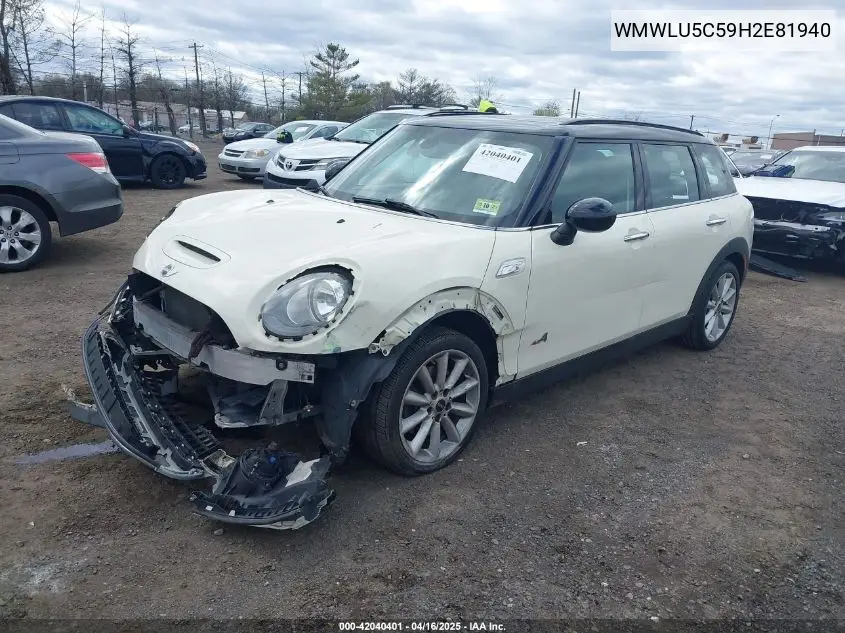 2017 Mini Clubman Cooper S VIN: WMWLU5C59H2E81940 Lot: 42040401