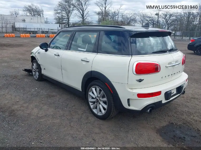 2017 Mini Clubman Cooper S VIN: WMWLU5C59H2E81940 Lot: 42040401