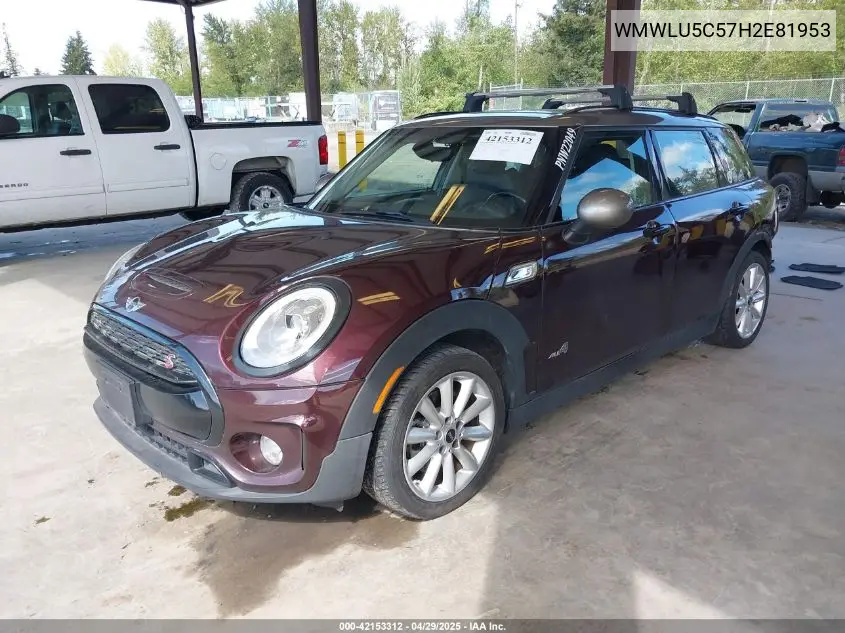 2017 Mini Clubman Cooper S VIN: WMWLU5C57H2E81953 Lot: 42153312