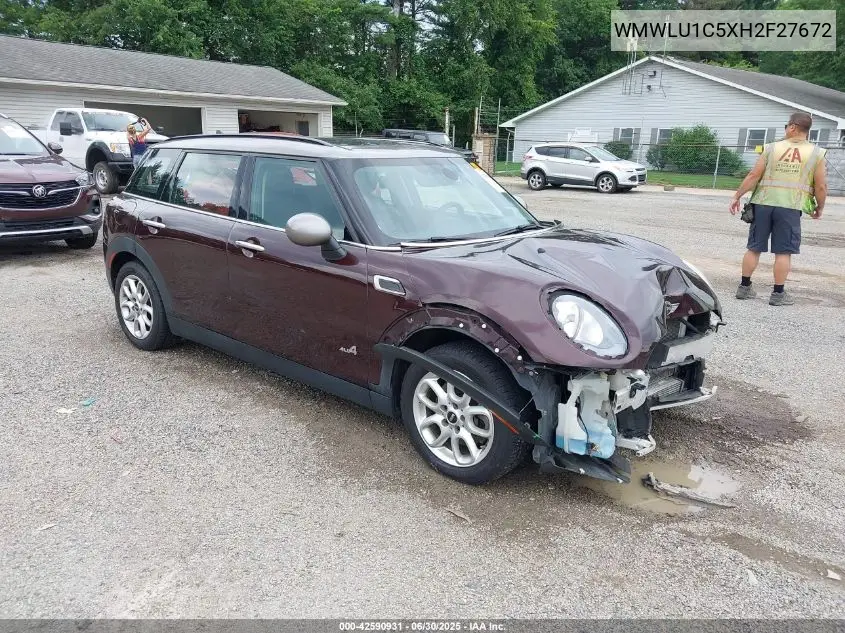 2017 Mini Clubman Cooper VIN: WMWLU1C5XH2F27672 Lot: 42590931