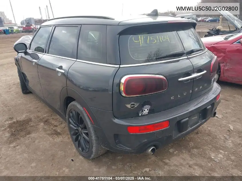2018 Mini Clubman Cooper S VIN: WMWLU5C50J2G02800 Lot: 41751104