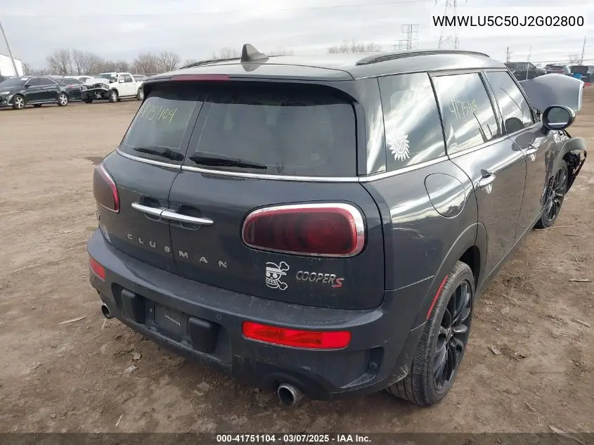 2018 Mini Clubman Cooper S VIN: WMWLU5C50J2G02800 Lot: 41751104