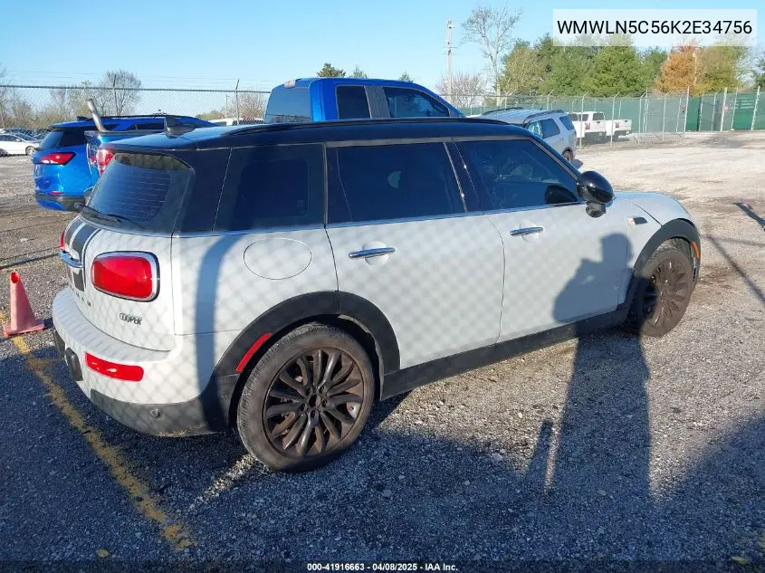 2019 Mini Clubman Cooper VIN: WMWLN5C56K2E34756 Lot: 41916663