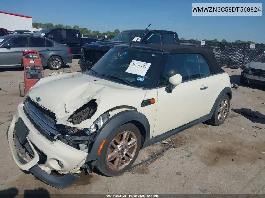 2013 Mini Convertible Cooper VIN: WMWZN3C58DT568824 Lot: 41998124