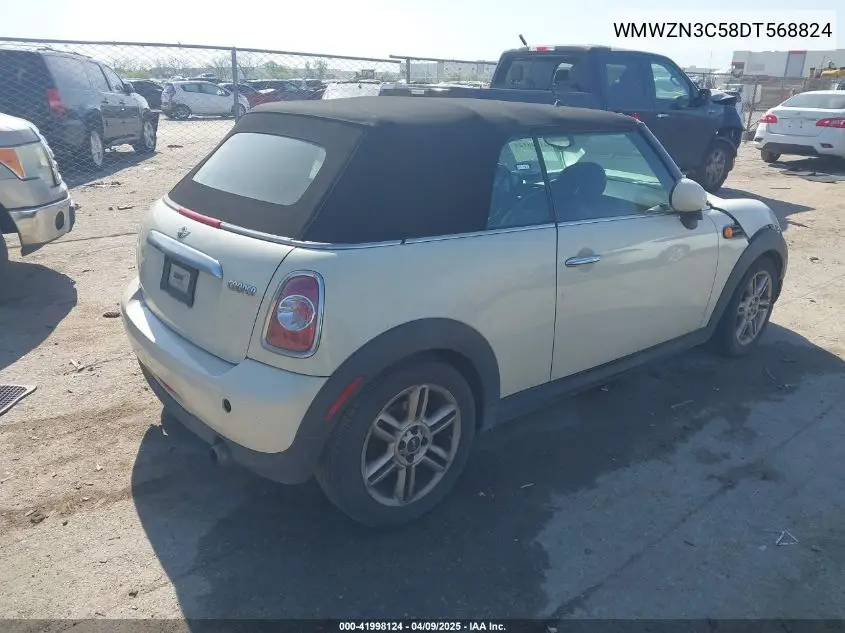2013 Mini Convertible Cooper VIN: WMWZN3C58DT568824 Lot: 41998124