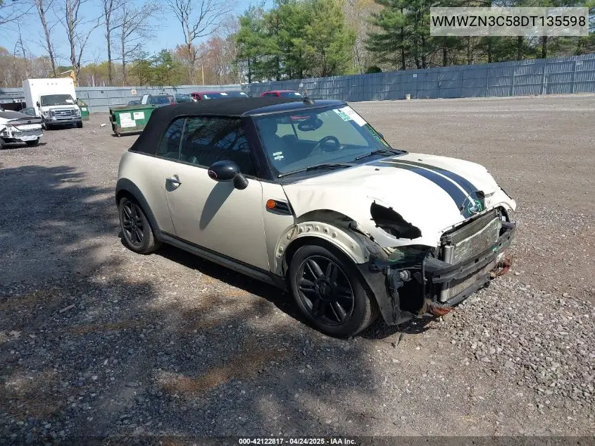 2013 Mini Convertible Cooper VIN: WMWZN3C58DT135598 Lot: 42122817