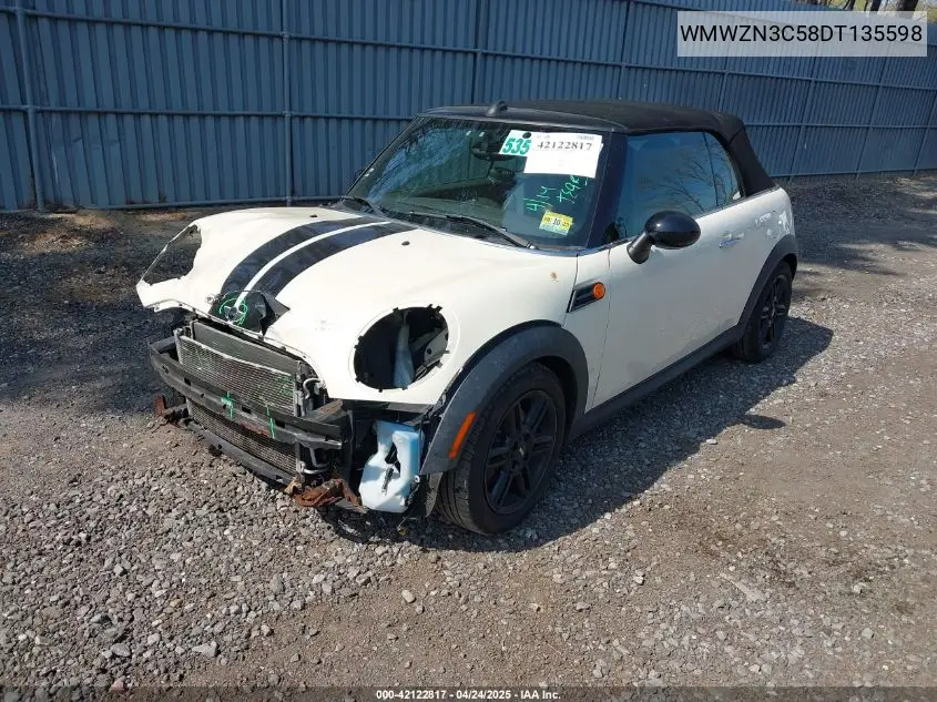 2013 Mini Convertible Cooper VIN: WMWZN3C58DT135598 Lot: 42122817