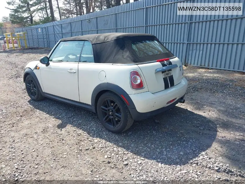 2013 Mini Convertible Cooper VIN: WMWZN3C58DT135598 Lot: 42122817
