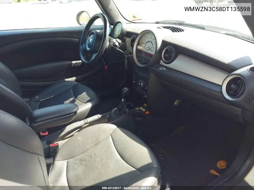 2013 Mini Convertible Cooper VIN: WMWZN3C58DT135598 Lot: 42122817