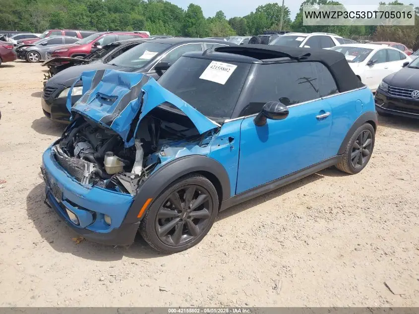 2013 Mini Convertible Cooper S VIN: WMWZP3C53DT705016 Lot: 42155802