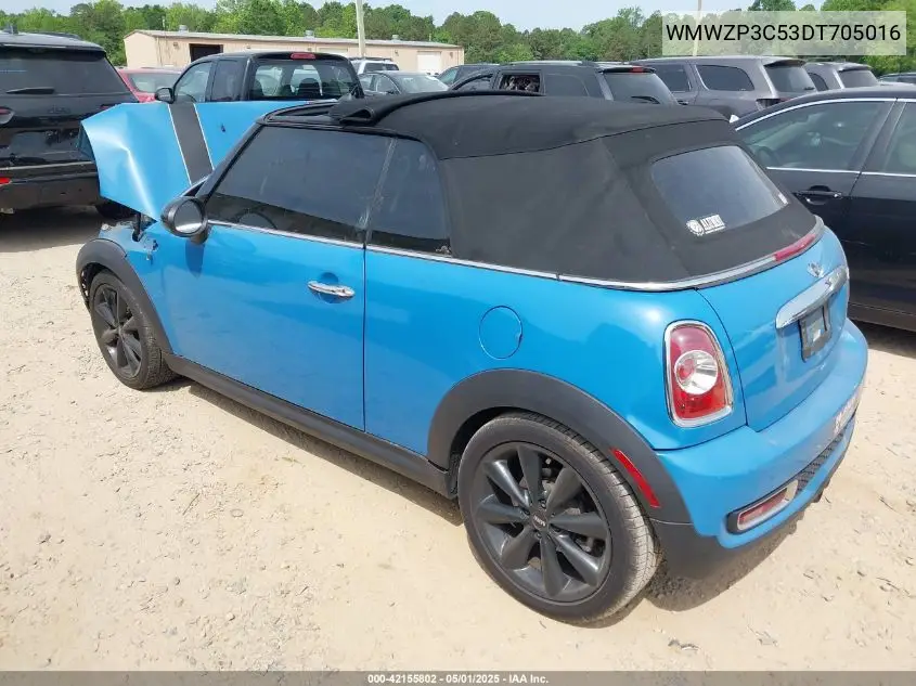 2013 Mini Convertible Cooper S VIN: WMWZP3C53DT705016 Lot: 42155802