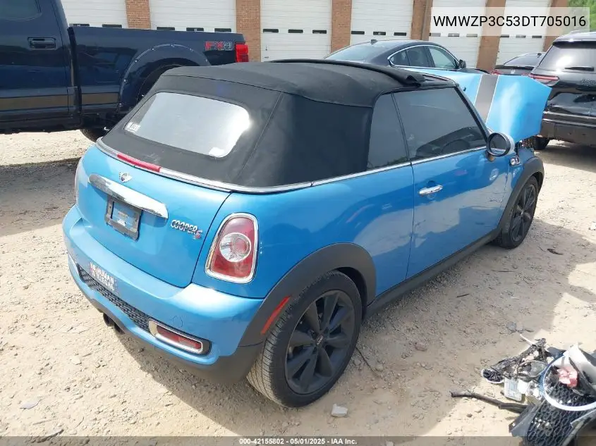 2013 Mini Convertible Cooper S VIN: WMWZP3C53DT705016 Lot: 42155802