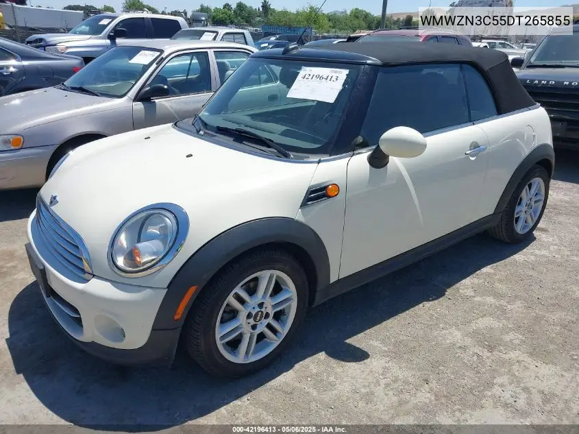 2013 Mini Convertible Cooper VIN: WMWZN3C55DT265855 Lot: 42196413
