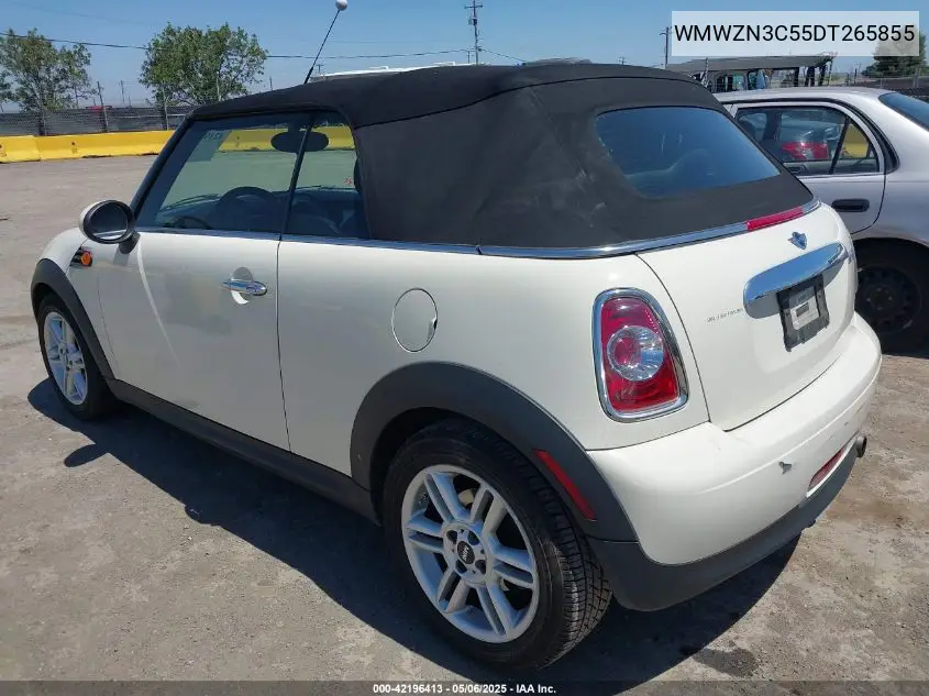 2013 Mini Convertible Cooper VIN: WMWZN3C55DT265855 Lot: 42196413