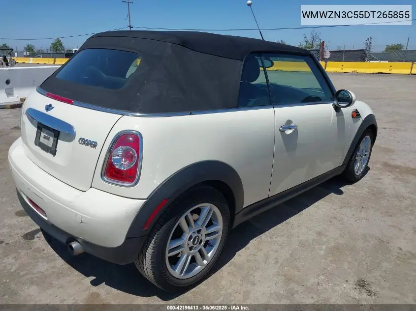 2013 Mini Convertible Cooper VIN: WMWZN3C55DT265855 Lot: 42196413