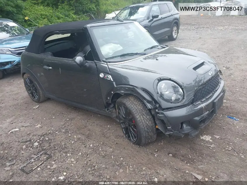 2015 Mini Convertible Cooper S VIN: WMWZP3C53FT708047 Lot: 42617704