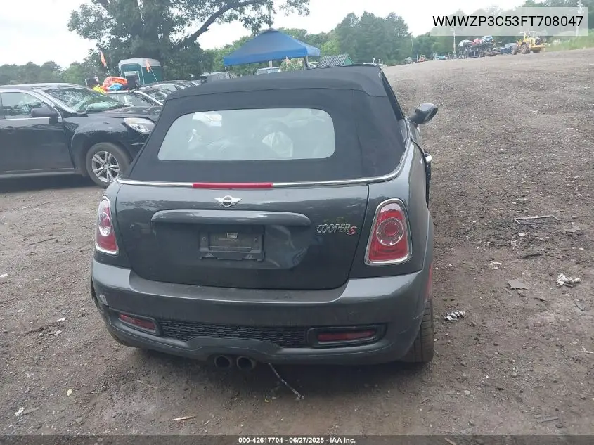 2015 Mini Convertible Cooper S VIN: WMWZP3C53FT708047 Lot: 42617704