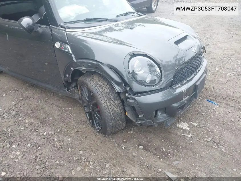 2015 Mini Convertible Cooper S VIN: WMWZP3C53FT708047 Lot: 42617704