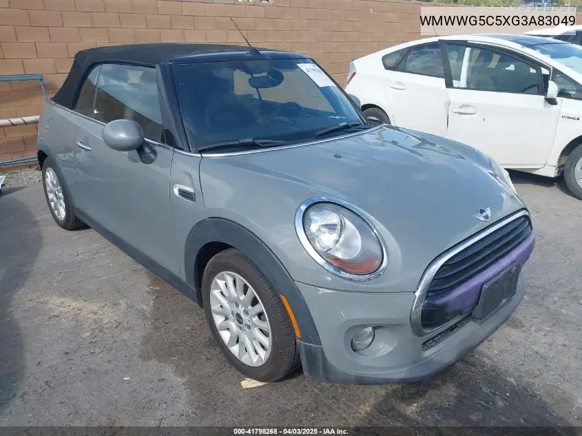 2016 Mini Convertible Cooper VIN: WMWWG5C5XG3A83049 Lot: 41798268