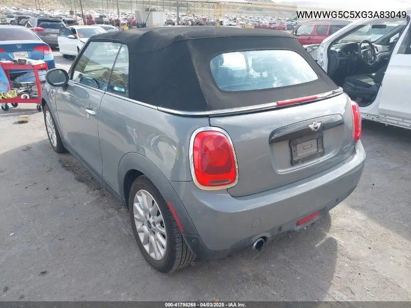 2016 Mini Convertible Cooper VIN: WMWWG5C5XG3A83049 Lot: 41798268