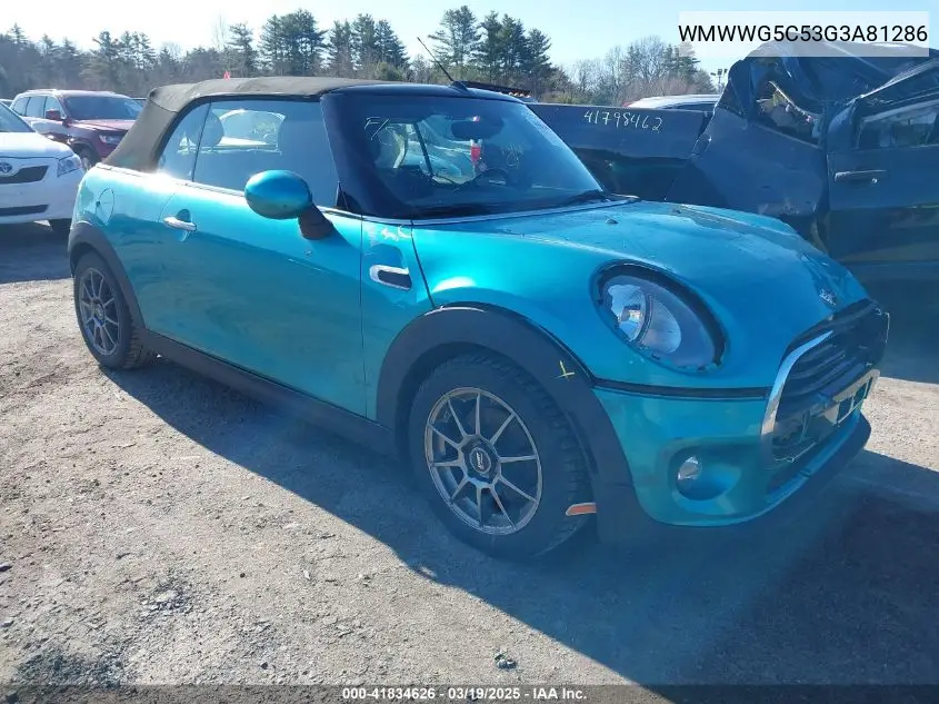 2016 Mini Convertible Cooper VIN: WMWWG5C53G3A81286 Lot: 41834626
