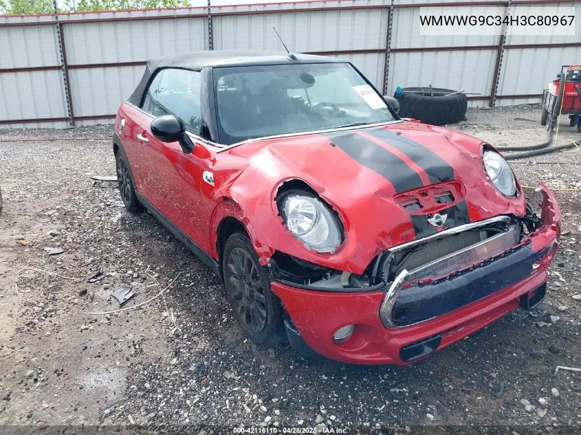 2017 Mini Convertible Cooper S VIN: WMWWG9C34H3C80967 Lot: 42116110